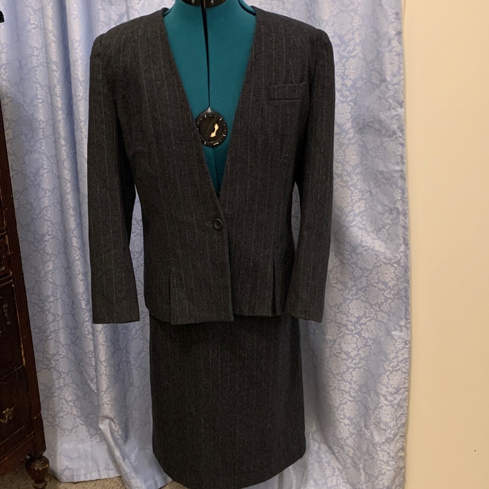 Vintage Suits by Dallas Gray Pinstripe Skirt Suit